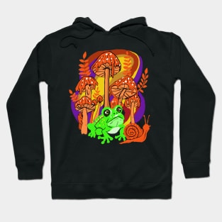 Psychedelic Mushrooms & Frog Hoodie